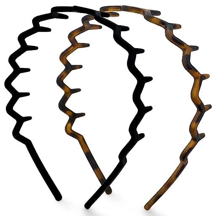 Kitsch - Zig Zag Headband (2 pc Black & Tort)